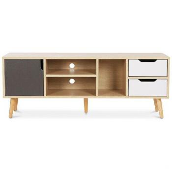 Mueble TV de Madera - Diseño Escandinavo - Aren Gris