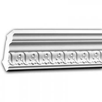 Cornisa Decorativa Profhome 150187 - Moldura Clásica Blanca de Estuco, Diseño Atemporal, 2 m