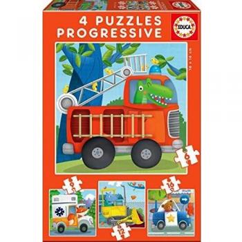 Educa - Puzzles Progresivos, puzzle infantil Patrulla de Rescate de 6,9,12 y 16 piezas, a partir de 3 años