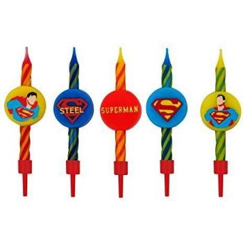 Cineréplicas Pack de 10 Velas de Cumpleaños Superman. DC Cómics