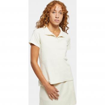 Urban Classics Women's Towel Polo Shirt - Light White