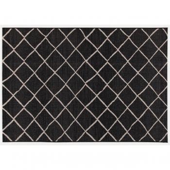 Alfombra Veranda C 230x160 cm Negro y Plata