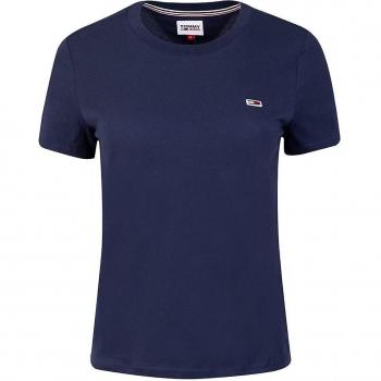 Camiseta Tommy Jeans para hombre TJW Regular Jersey C Neck azul marino S, Casual, Manga corta, Algodón Orgánico, Sostenible