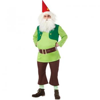 Disfraz de Enanito del Bosque Verde para Hombre con Detalles Encantadores