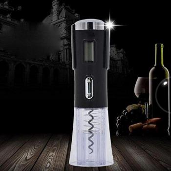 HJ Automático Recargable de Botella de Vino Tinto Botella de Vino Vino Creativo Regalo Sistema Automático de Operación Automática Inteligente,Negro