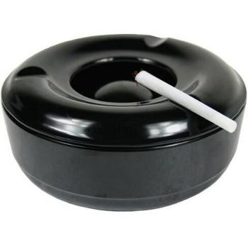 Posacenere Antiviento Genware en Melamina con Base y Tapa, 14,6 cm
