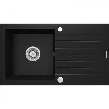 Fregadero de Cocina de Granito Deante ZQZ_N113, Negro