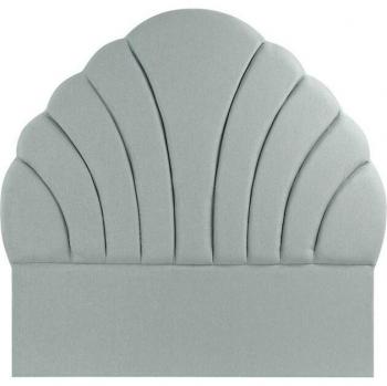 Cabecero de Cama Verde Menta con Detalles en Poliéster y Madera MDF de DKD Home Decor