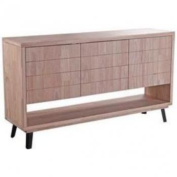 Consola Baja Berg 3 Puertas Design Oak Honey/Black 88X153x40 Cm
