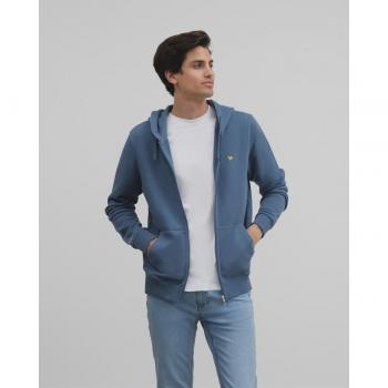 Sudadera Silbon Capucha Minilogo Azul Índigo para Hombre