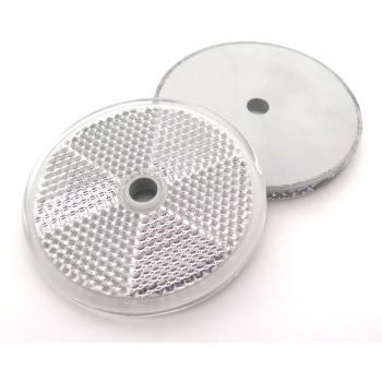 227s - Reflectores circulares de 60 mm - Para furgonetas, caravanas y remolques - Homologación ECE - Blanco - Pack de 2