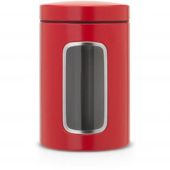 Brabantia 484063 - Bote de cocina con ventana transparente, color rojo