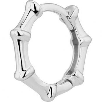 Pendiente piercing aro Costa de Marfil elaborado en plata de ley 925 y baño de rodio
