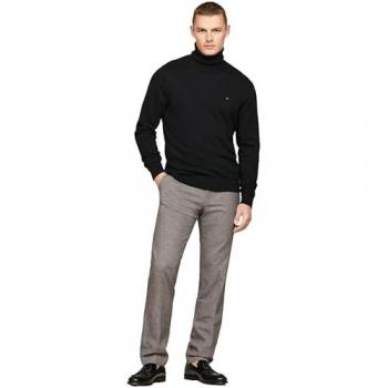 Jersey de hombre Tommy Hilfiger Pima Cashmere Negro con cuello alto