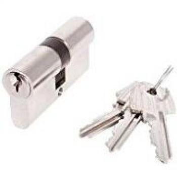 Tesa Assa Abloy, 50303045N, Cilindro Estándar, TE5, Leva Larga, Llave - Llave, Niquelado, 30 x 45 mm
