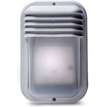 FAMATEL – Aplique Ecoled | IP44 | E-27 | 18W | Difusor termoplástico | Vertical blanco