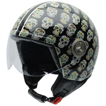 NZI 050267G853 Zeta Graphics Mexcal Casco De Moto, Multicolor, Talla 55-56