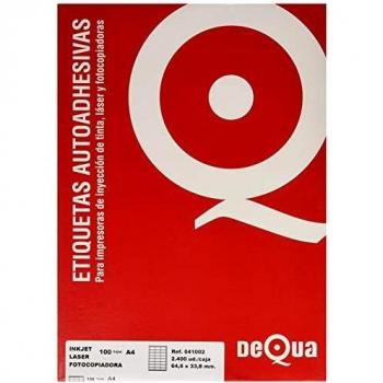 Dequa 41002 - Etiquetas, 100 hojas