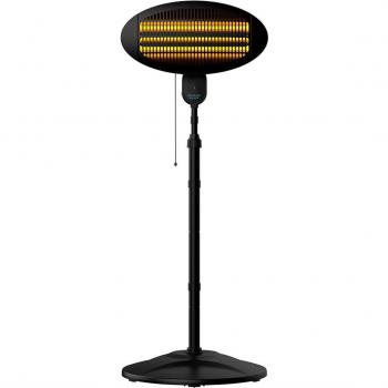 Cecotec Ready Warm 8100 Power Quartz Calefactor de Exterior 2000W - Calefactor Halógeno de Cuarzo - Colocación en Pared o de Pie - IPX4 - 3 Nive