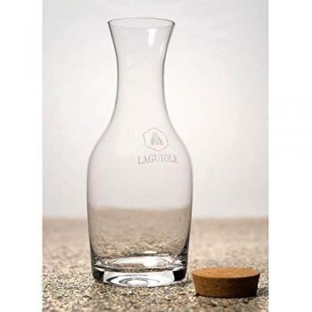 LAGUIOLE - Bonita garrafa de vidrio de alta calidad con tapón de corcho - Agua, vino, limonada - Práctico para uso diario o para recibir - Capacidad 1,4 L - Vidrio - Transparente