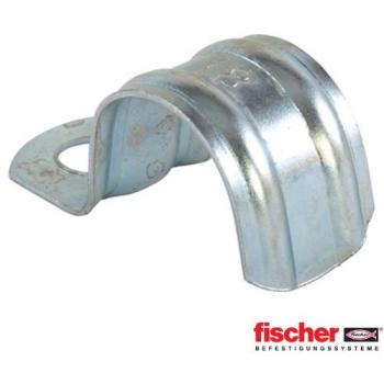 fischer | BSM-14mm de una pata grapas metalicas abrazaderas para tubos de agua, manguera o cable coaxial pared