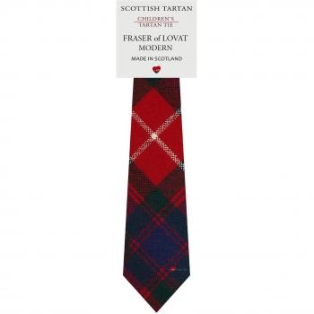 Boys All Wool Tie Woven Scotland - Fraser of Lovat Modern Tartan