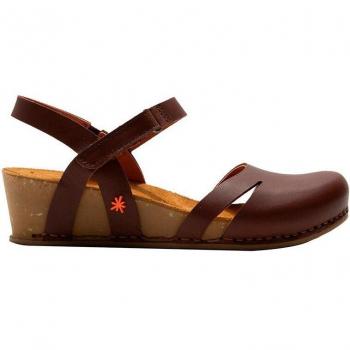 Art Sandalias de Mujer 1931 Grass Waxed Brown/I Live con Cuña y Autocierre Marrón