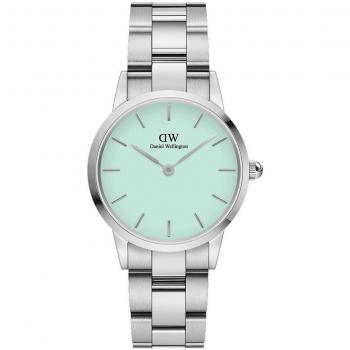 Reloj Analógico Daniel Wellington Iconic Link Mint 28mm - Cuarzo, Acero Inoxidable, Color Verde