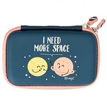 Mr Wonderful Wondee I Need More Space WOA08978EN - Estuche Tecnológico con Cremallera, Azul