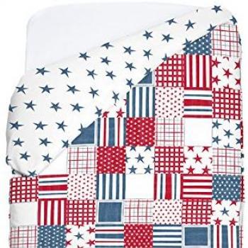 Petit Lazzari Boston - Funda nórdica reversible para maxi cuna, 70 x 140 cm, color azul