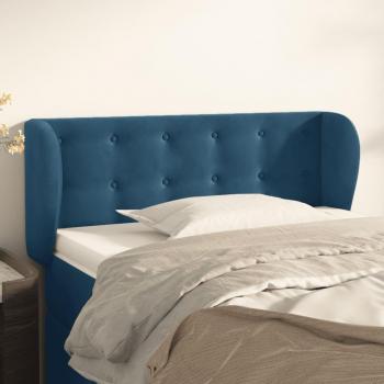 Cabecero de terciopelo azul oscuro 93x23x78/88 cm Vidaxl Azul