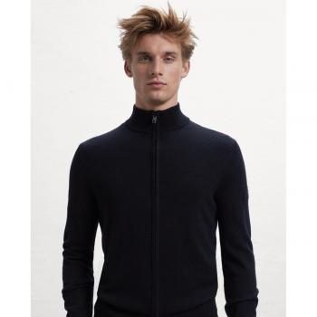 Ecoalf - Jersey de punto fino de hombre con cierre de cremallera y cuello alto