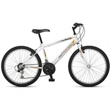 Orbita ALFA 24 - Bicicleta BTT de montaña para niño, 18 velocidades, cuadro 14'' acero, frenos V-Brake, blanco,