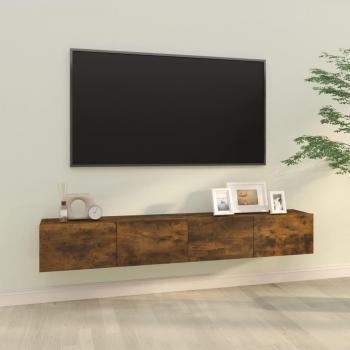 Mueble TV de pared 2 uds madera contrachapada 100x30x30cm roble vidaXL
