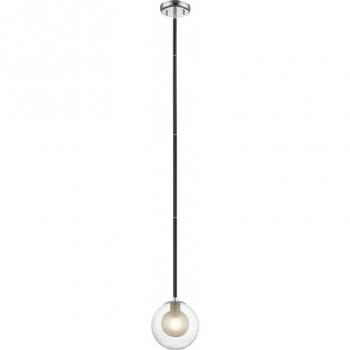 Lámpara colgante Remy Cromo 1 bombilla 131cm con diseño moderno y acabado en cromo negro