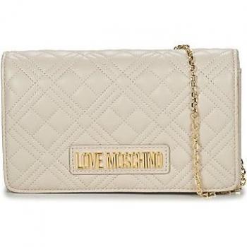 Love Moschino SMART DAILY BAG JC4079 Women's Shoulder Bag in Beige, Quilted Shoulder Bag Ivory Synthetic Leather, Size: ONE SIZE