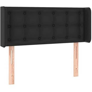Cabecero con LED cuero sintético negro 83x16x78/88 cm