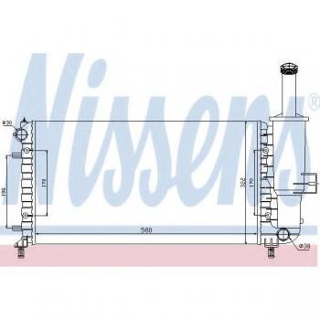 Radiador Nissens 617858 para refrigeración del motor