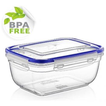 Fiambrera Hermética Triangular de Plástico - Pack 4 Unidades, Disponible en 7 Tamaños (400ml a 4L) - Ideal para Almacenar Comida, Fruta y Verdura, Apta para