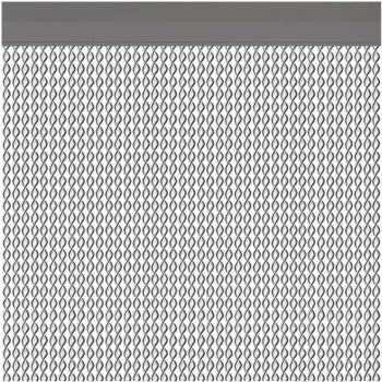 Cortina para puerta Cadaqués color plata 90x210cm M63125 Acudam