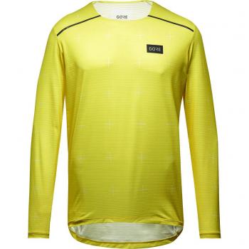Camiseta de manga larga Gore Wear Contest para hombre en color amarillo