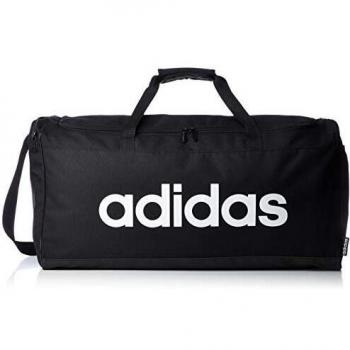 adidas Lin Duffle L Gym Bag, Unisex Adulto, Black/Black/White, NS
