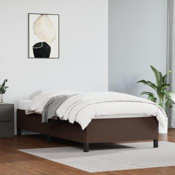 Cama solar marrón 80x200 cm en cuero sintético