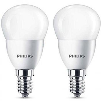 40 x Philips LED Frosted E14 Edison 40w Mini Globe Light Bulbs 470lm Warm White