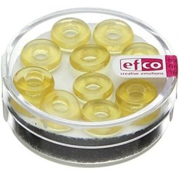 Efco - cristal topacio cuentas de gran agujero 3 x 10 mm/4 mm, 12 pc.
