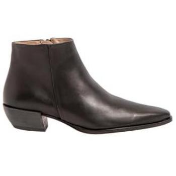 Botines de piel Neosens S3352 con tacón de 3 a 5 cm, cremallera y diseño casual para mujer en color negro