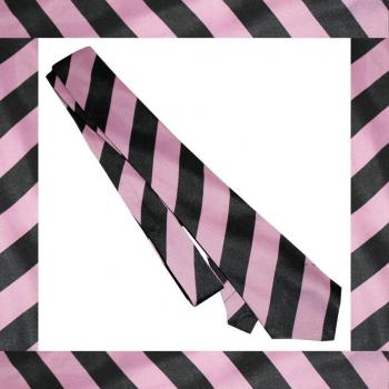 Nueva Escuela uniformes corbata lista más barato en EBAY rayas St Trinians * libre de POST * Calcetines Tamaño 4 - 7 suave Black/Pink/47''