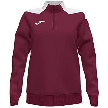 Sudadera de fútbol Joma Championship VI mujer burdeos blanco, sin capucha, talla XL