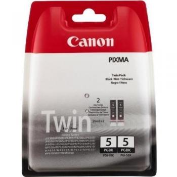 Canon PGI-5 2 Cartuchos de tinta BK para impresora de Inyeccion Pixma MX700,850-MP500,510,520,520x,530,600,600R,610,800,800R,810,830-iP3300,3500,4200,4200x,4300,4500,4500x,5200,5200R,5300-iX4000,5000