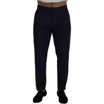 Dolce & Gabbana Blue Cotton Slim Trousers Chinos Pants - IT48 | M